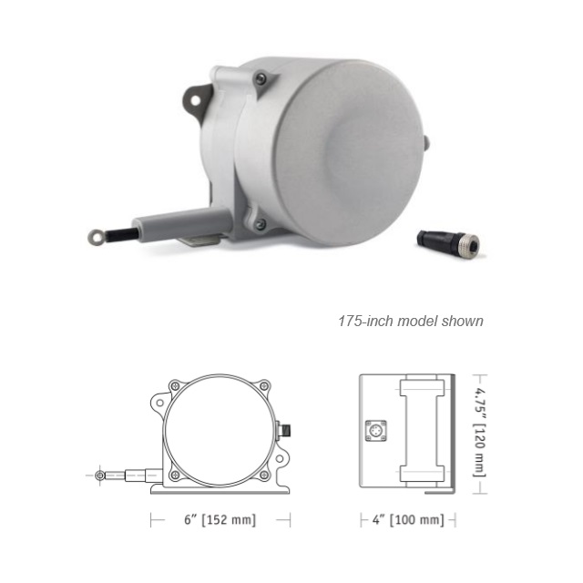 SR1M系列 4~20mA信号输出IP67经济型拉绳式位移传感器电位器内部可编程数字电路|位置传感器