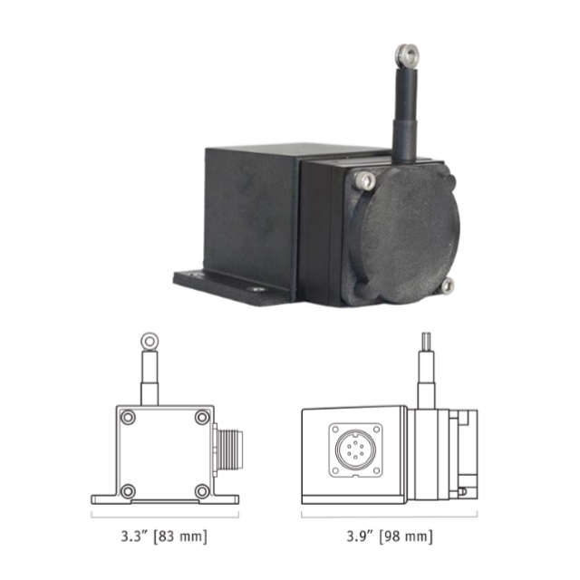 PT1232系列 数字RS232信号输出IP65紧凑型电缆延伸拉绳位移电位器50英寸绝对线性位移|位置传感器