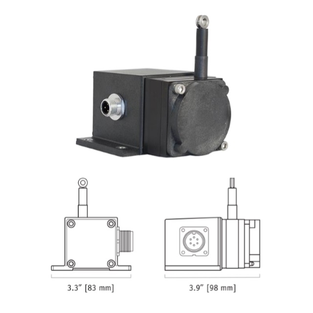 PT1DC系列 0~5V/0~10V电压信号输出正反向输出备选绳出口紧凑型拉绳位移电位器|位置传感器