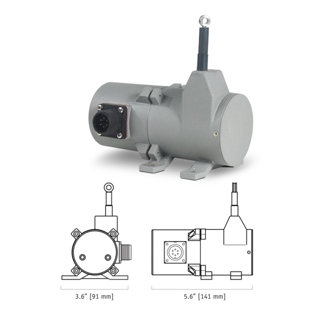 PT8510系列 0-5VDC/0-10VDC信号输出通讯绝对线性位移长达60英寸严苛环境工业级拉绳位移传感器|位置传感器