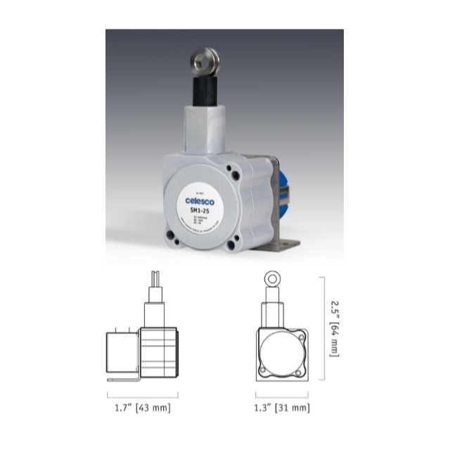 SM1系列 分压器信号输出IP50小型拉绳式位移传感器电位器适用于受限空间|位置传感器