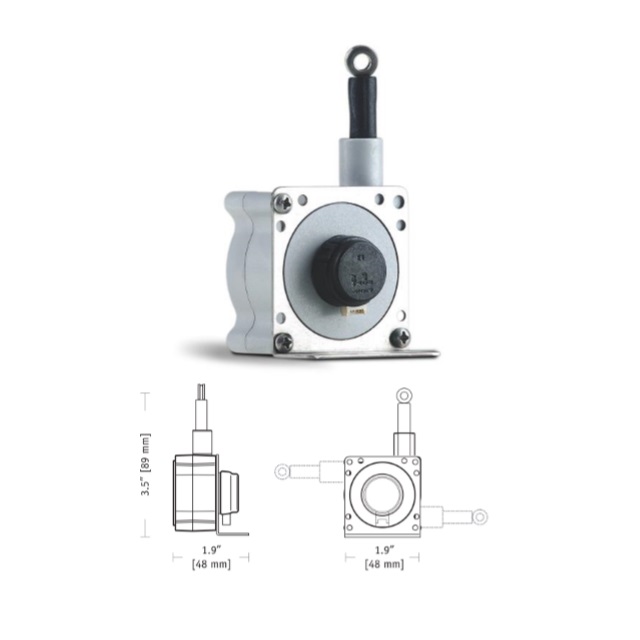 SE1系列 增量编码器信号输出IP50拉绳式位移传感器电位器测试线缆方向可调|位置传感器