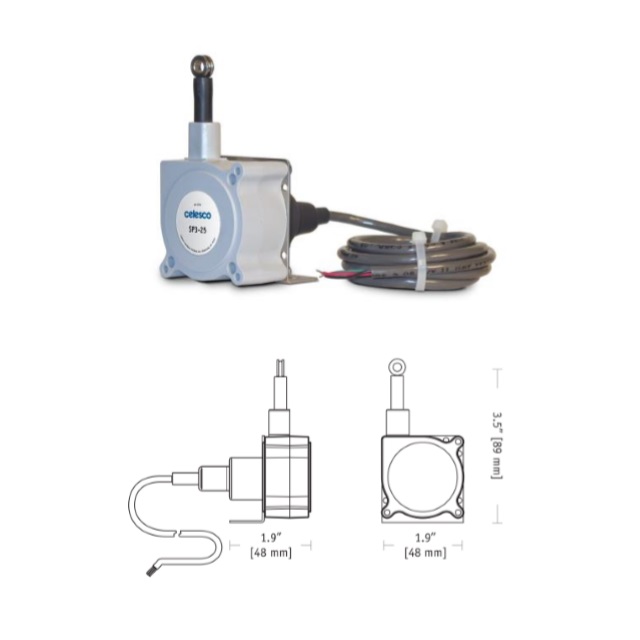 SP3系列 0~10V/4~20mA信号输出IP51紧凑经济型拉绳式位移传感器电位器带电缆|位置传感器