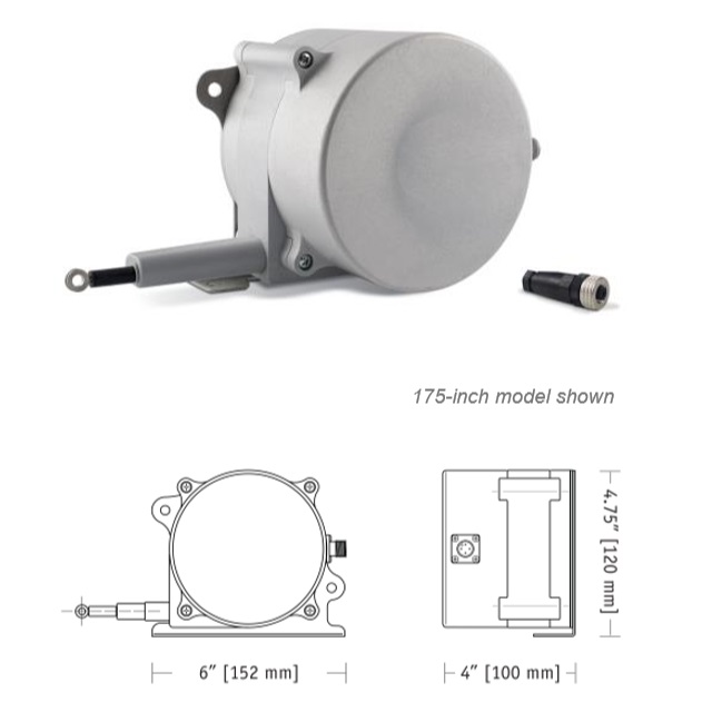 SR1V系列 0~10VDC信号输出IP67经济型拉绳式位移传感器电位器内部可编程数字电路|位置传感器